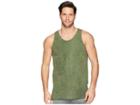 Scotch & Soda Summer Singlet With Deep Side Slit (army) Men's Clothing