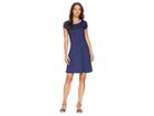 Michael Michael Kors Cap Sleeve Seam Mini Dress (true Navy) Women's Dress