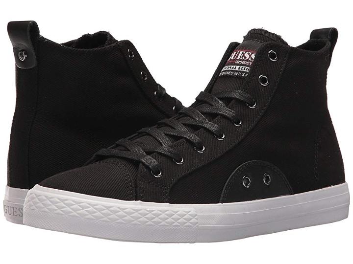 Guess Perio (black Canvas) Men's Lace Up Casual Shoes