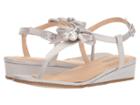 Badgley Mischka Kids Talia Pearl Bow (little Kid/big Kid) (silver) Girls Shoes