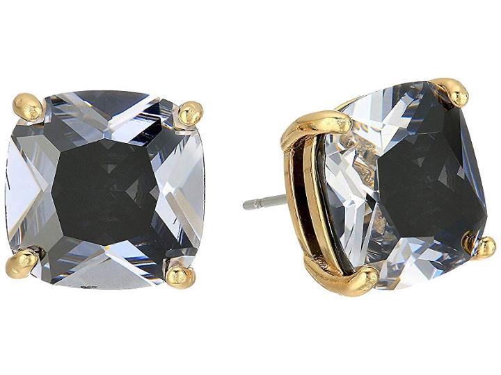 Kate Spade New York Enamel Small Square Studs (black) Earring
