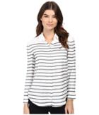 Splendid Breton Stripe Shirt (black/white) Women's Clothing
