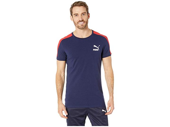 Puma Classics T7 T-shirt Slim (peacoat) Men's T Shirt