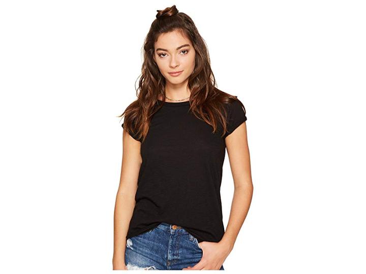 Free People Clare Tee (black) Women's T Shirt