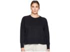 Nike Versa Crew Top (size 1x-3x) (black/black) Women's Short Sleeve Pullover