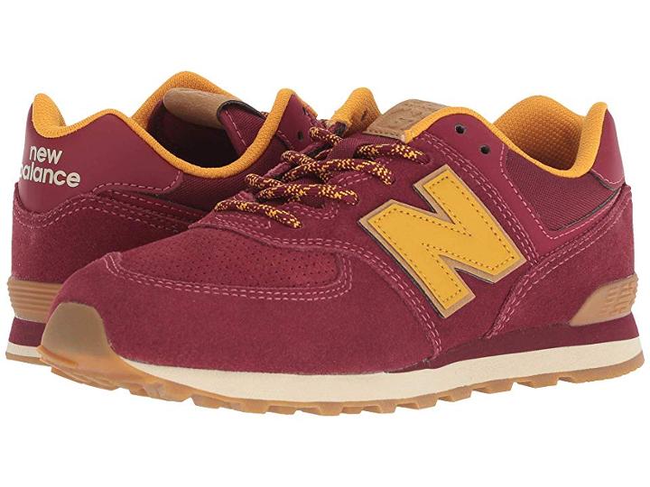 New Balance Kids Gc574v1 (big Kid) (mercury Red/gold Rush) Kids Shoes