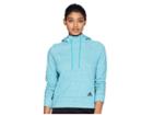 Adidas Sport-2-street Pullover Hoodie (hi-res Aqua Melange/legend Ink) Women's Sweatshirt