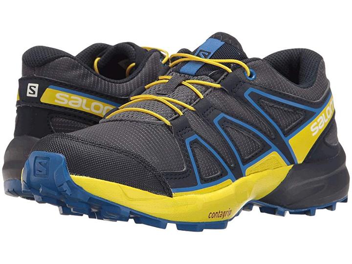 Salomon Kids Speedcross (little Kid/big Kid) (ombre Blue/sulphur Spring/nautical Blue) Boys Shoes