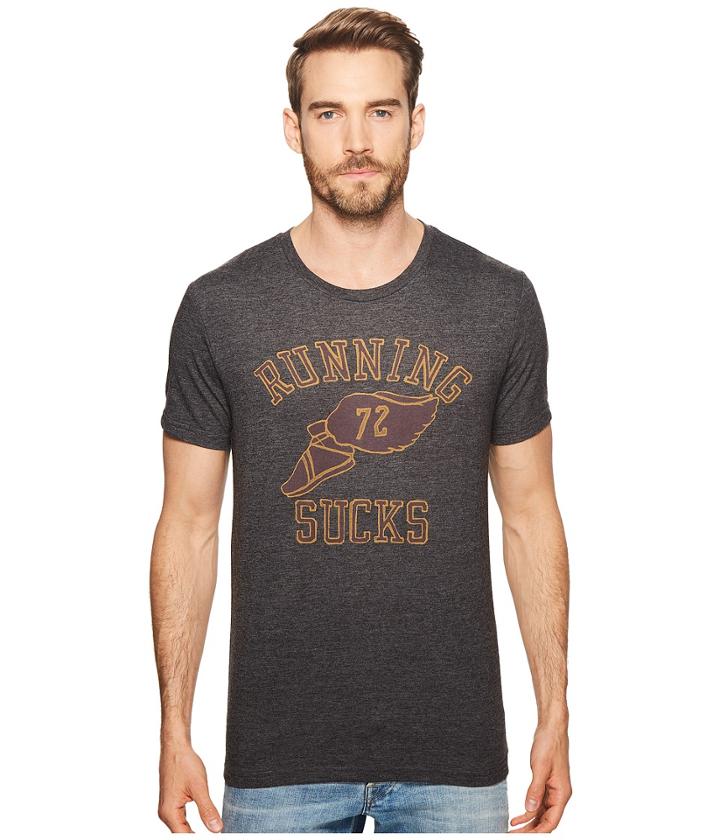 Lucky Brand Running Sucks Tee (black Onyx) Men's T Shirt