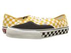 Vans Authentic Sf ((surf Check) Black/sunflower) Men's Lace Up Casual Shoes