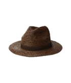San Diego Hat Company Raffia Braid W/ Grosgrain Fedora (brown) Caps