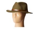 Brixton Messer Fedora (light Olive) Fedora Hats