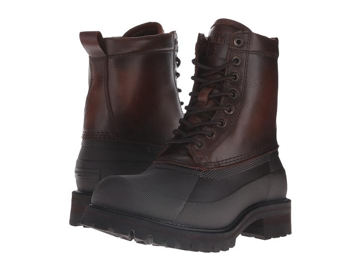 Frye Alaska Lace Up (whiskey Multi Wp Smooth Pull Up) Men's Lace-up Boots