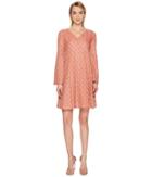 M Missoni Lurex Jersey Zigzag Dress (pink) Women's Dress