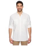 Calvin Klein Roll-tab Woven Shirt (standard White) Men's Clothing