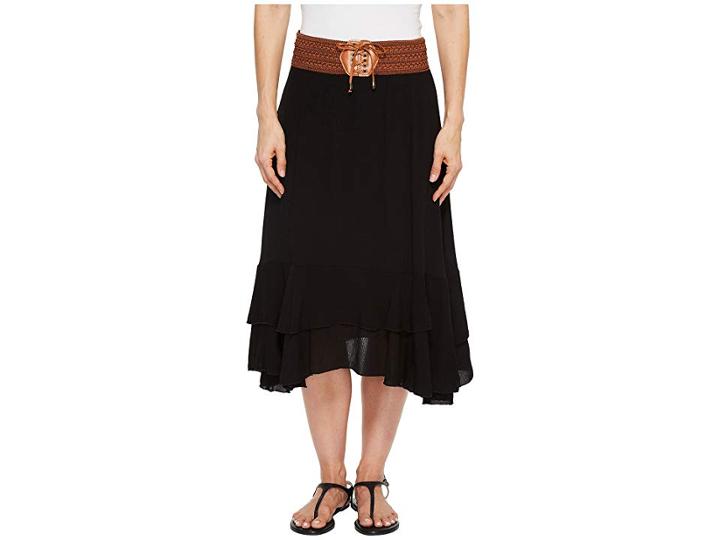 Scully Charlotte Skirt W/ Belt (black) Women's Skirt