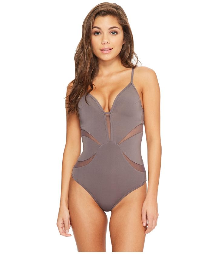 Jets By Jessika Allen Aspire Plunge Cut Out One-piece (slate) Women's Swimsuits One Piece