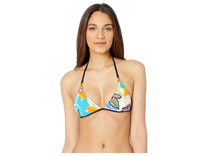 Trina Turk Radiant Blooms Fixed Tri Bra Top (multicolored) Women's Swimwear