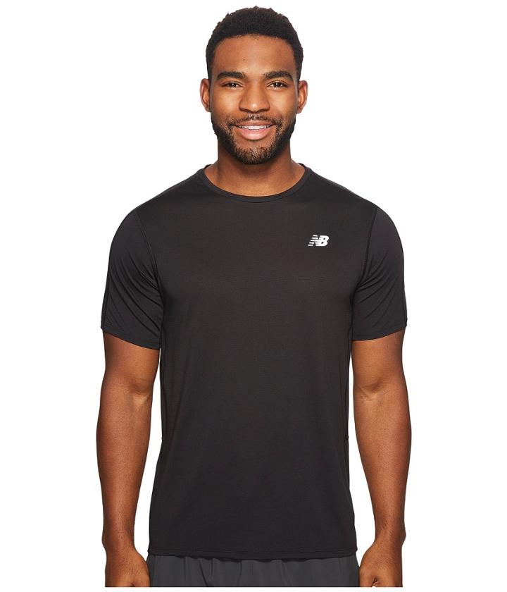 New Balance Accelerate Short Sleeve (black) Men's Short Sleeve Pullover