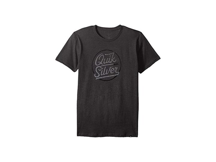 Quiksilver Kids Circle Script Tee (big Kids) (charcoal Heather) Boy's T Shirt