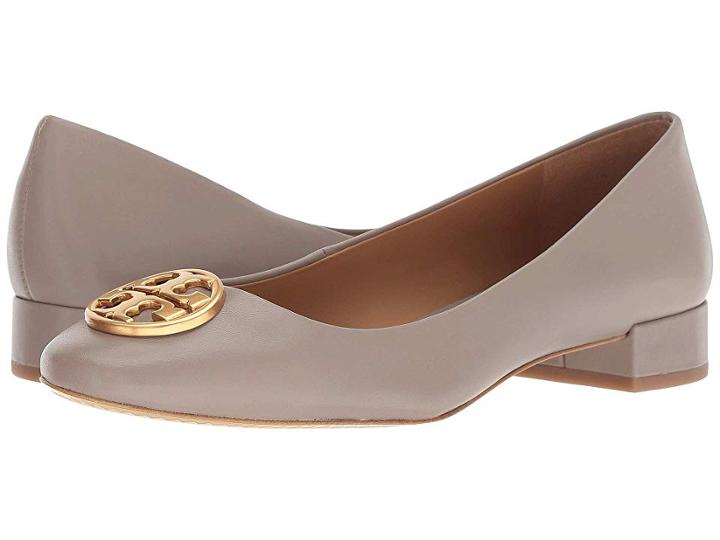 Tory Burch Chelsea 25mm Ballet Flat (dust Storm) Women's Flat Shoes
