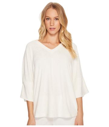 N By Natori Terry Lounge Top (warm White) Women's Pajama