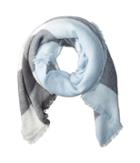 Hat Attack Pastel Blanket Scarf (grey/light Blue) Scarves