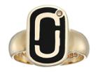 Marc Jacobs Icon Enamel Ring (black/gold) Ring
