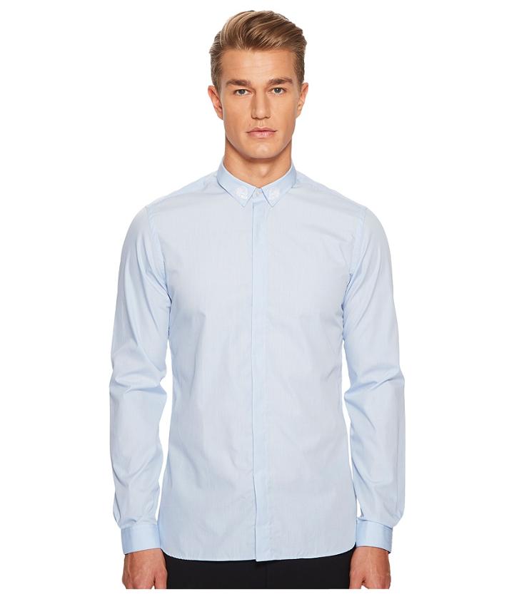 The Kooples Monochrome Shirt (sky) Men's Long Sleeve Button Up