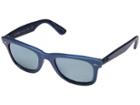 Ray-ban Rb2140 Iridescent Colored Wayfarer 50mm (mercury Metallic Azure/green Mirror Silver) Fashion Sunglasses