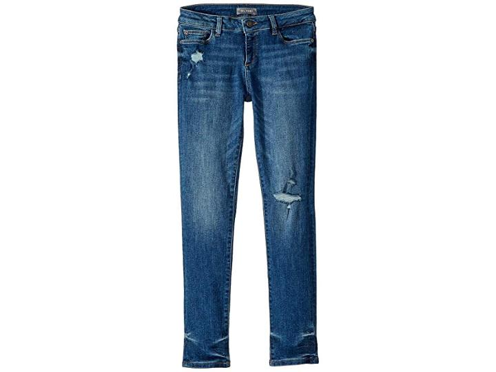 Dl1961 Kids Harper Mid Wash Distressed Boyfriend In Downtown (big Kids) (downtown) Girl's Jeans