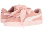 Puma Kids Suede Heart Jewel (big Kid) (peach Beige/pearl) Girls Shoes