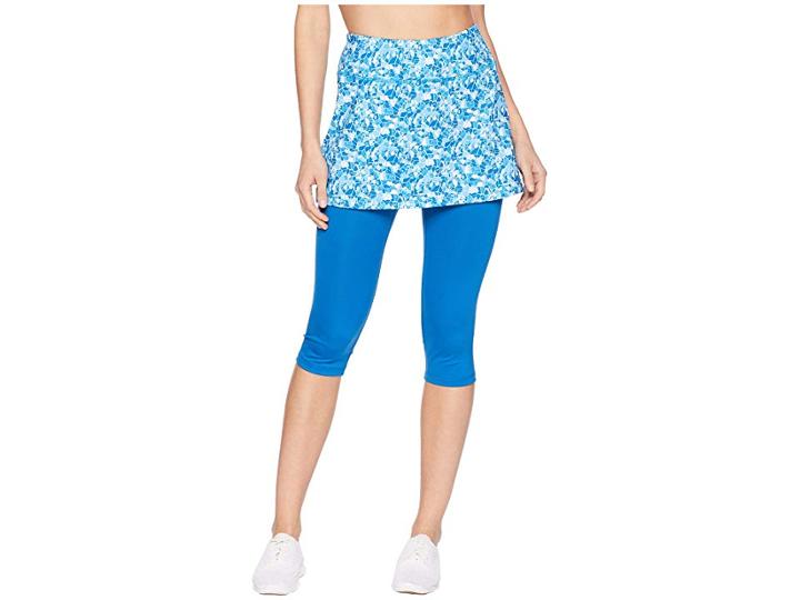 Skirt Sports Lotta Breeze Capri (shatter Print/true Blue) Women's Skort