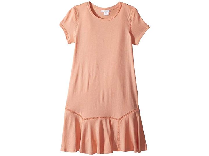 Chloe Kids Jersey Essential Short Sleeve Dress (big Kids) (rosalie) Girl's Dress