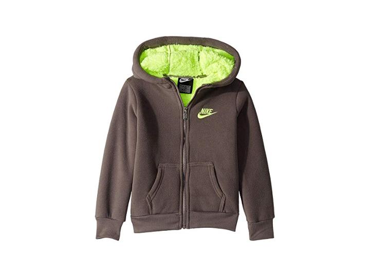 Nike Kids Futura Fleece Sherpa Full Zip (little Kids) (gunsmoke) Boy's Sweatshirt