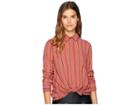 Roxy Concrete Streets Stripe Woven Traditional Top (whitered Rose Poetic Stripe Vertical) Women's Clothing