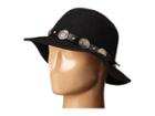 San Diego Hat Company Wfh8002 Round Crown Floppy With Faux Silver Concho Band (black) Caps