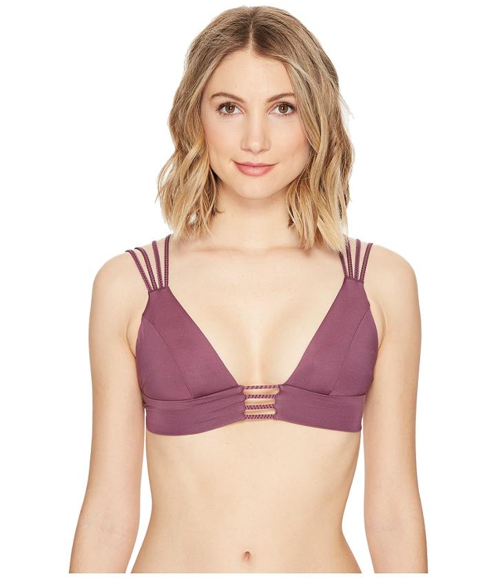 Vitamin A Swimwear Jaydah Braid Bralette (tea Rose Ecolux) Women's Swimwear