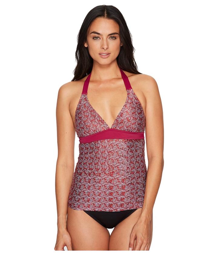 Prana Lahari Tankini (pomegranate Seashells) Women's Swimwear