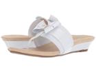 Anne Klein Impeccable (white/white/silver Synthetic) Women's Wedge Shoes
