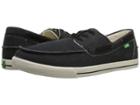 Sanuk The Sea Man (black Washed) Men's Lace Up Casual Shoes