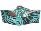 Nine West Falardo Platform Wedge Slide Sandal (pink Multi Fabric) Women's Wedge Shoes