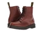 Dr. Martens Pascal Croc 8-eye Boot (dark Brown/new Vibrance Croco) Women's Lace-up Boots