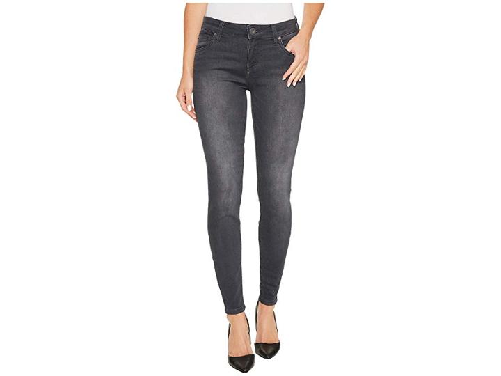 Kut From The Kloth Mia Toothpick Skinny In Model W/ Dark Stone Base Wash (model/dark Stone Base Wash) Women's Jeans