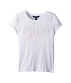 Polo Ralph Lauren Kids Floral Polo Jersey T-shirt (little Kids/big Kids) (white) Girl's T Shirt