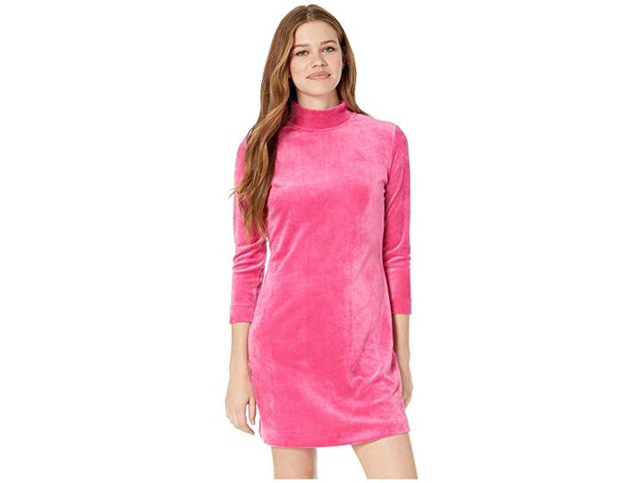 Sanctuary Endless Night Velour Shift Dress (street Pink) Women's Dress