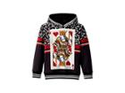 Dolce & Gabbana Kids King Of Hearts Hooded Sweatshirt (little Kids) (black) Boy's Sweatshirt