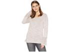 Tribal Crew Neck Sweater With Sleeve Detail (petal Pink) Women's Sweater