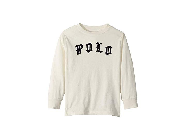 Polo Ralph Lauren Kids Cotton Jersey Graphic T-shirt (little Kids/big Kids) (antique Cream) Boy's T Shirt