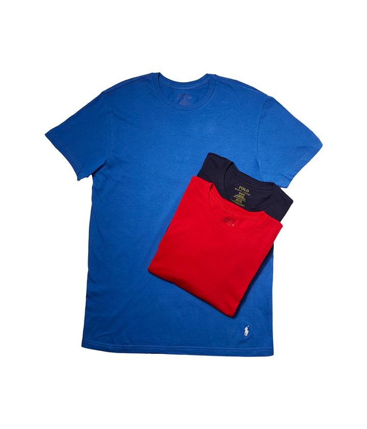 Polo Ralph Lauren 3-pack Crew T-shirt (racer Blue/red/navy) Men's Underwear